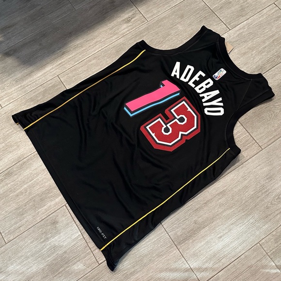 Bam Adebayo Nike Miami Heat Mashup Black Swingman Jersey Vice Classic Sz L Large - Picture 13 of 14